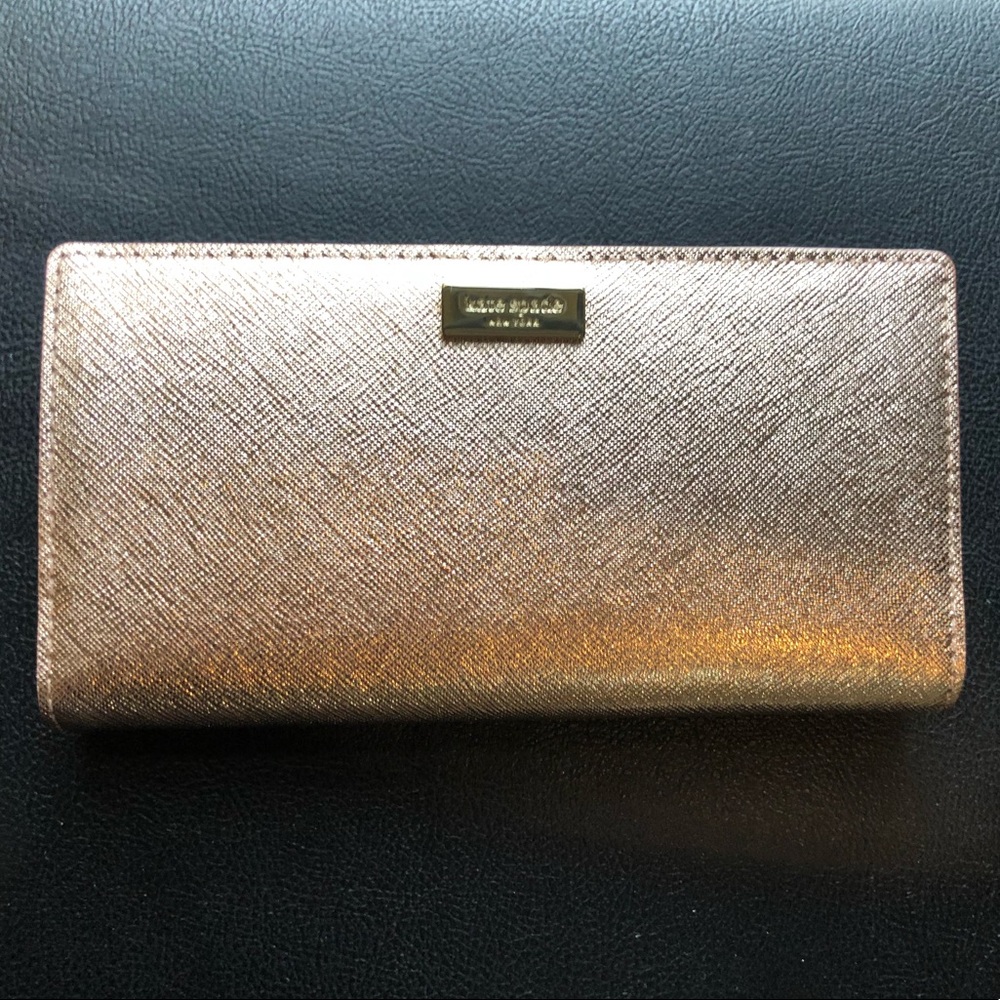 NWT Kate Spade Laurel Way Rose Gold Wallet